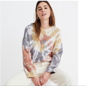 Madewell Tie-Dye Westford Pullover Sweater Large